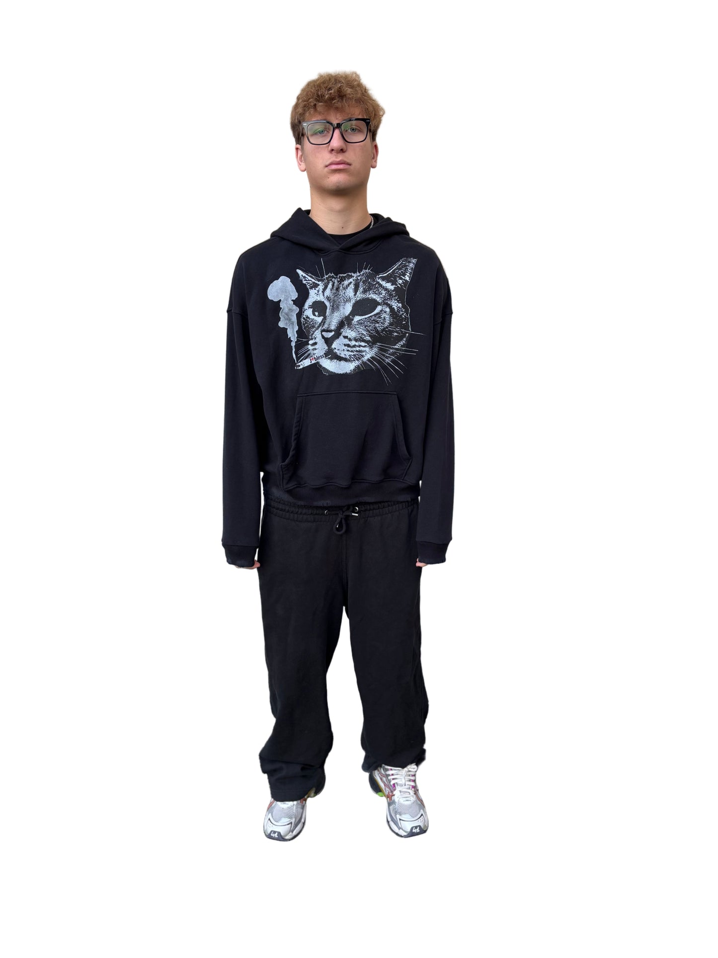 MEOW* HOODIE 470GSM BLACK